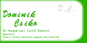 dominik csiko business card